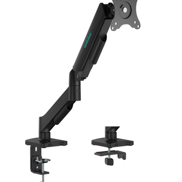 (LS) mbeat® Activiva Ergolife Single-Screen Gas Spring Monitor Arm allows you to smoothly adjust the height angle and tilt of your screen with minimal