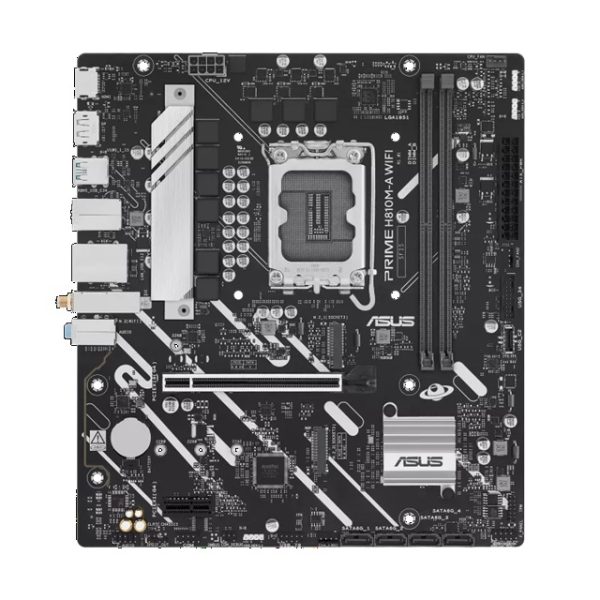 ASUS PRIME H810M-A WIFI-CSM Micro-ATX Motherboard Up to 128GB DDR5 (2x Slots), 1 x PCIe 4.0 x16, 2 x M.2, 4 x SATA, WiFi 6, HDMI, DP