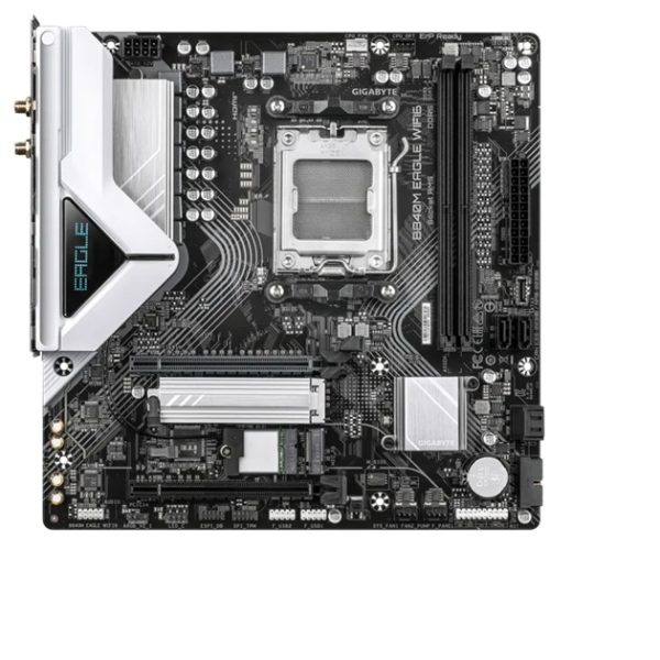 Gigabyte B840M EAGLE ,AMD AM5 B840 Ryzen 7000/8000/9000, 2xDDR5 128GB EXPO/XMP, PCIe 5.0 x16, 2xM.2, 4xSATA, 2.5GbE LAN, Wi-Fi 6E, HDMI, DP,