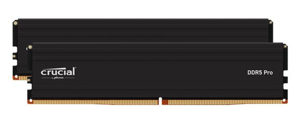Crucial Pro 96GB (2x48GB) DDR5 UDIMM 5600MHz CL46 46-45-45 1.1V Black Heat Spreader Support Intel XMP AMD Ryzen Desktop PC Gaming Memory >64GB <128GB