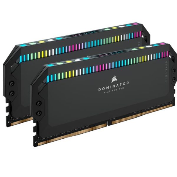 Corsair Dominator Platinum RGB 64GB (2x32GB) DDR5 Platinum RGB 64GB (2x32GB) DDR5 UDIMM 5200Mhz C40 1.25V Black Desktop PC Gaming Memory