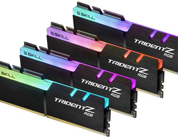 G.SKILL F4-3200C16Q-32GTZR 32GB (4 x 8GB)/ PC4-25600 / DDR4 3200 Mhz/ Timings 16-18-18-38/ Voltage 1.35V/ Trident Z RGB