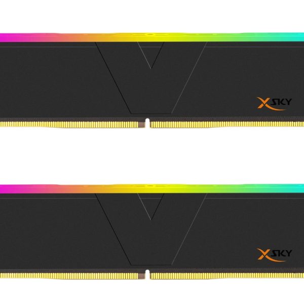 V-Color TMXSAL1660836KWK 32GB (2x16GB) DDR5 6000MHz MANTA XSKY RGB U-DIMM CL 36-38-38-96 1.25V (BLACK) AMD EXPO