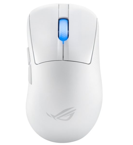 ASUS ROG KERIS II Ace Wireless Ergonomic Lightweight Gaming Mouse, 42,000-dpi ROG AimPoint Pro Optical Sensor (Moonlight White)