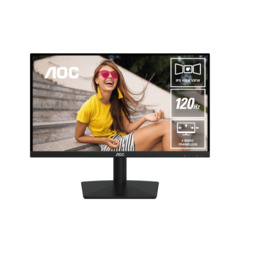 (LS) AOC 23.8' 120Hz IPS Monitor: 1080p IPS, 120Hz refresh, 1ms MPRT, 250 nits, 178° view, HDMI/VGA, sRGB 118%, tilt adjustable, VESA mountable