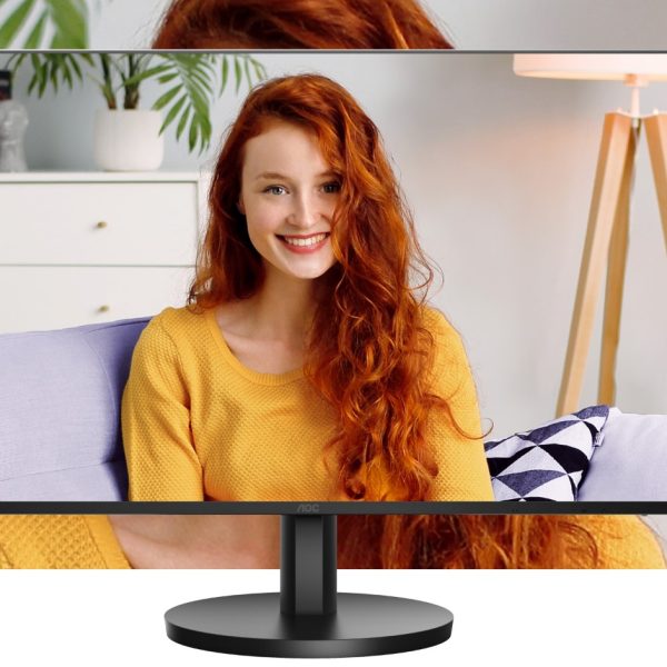 (LS) AOC 23.8' IPS 1ms 100hz, Ultra Slim, Speakers, Flicker Free, FHD 1080, VGA, HDMI. VESA 100 x 100, Earphone.Low Blue,  Office Home Monitor (LS)