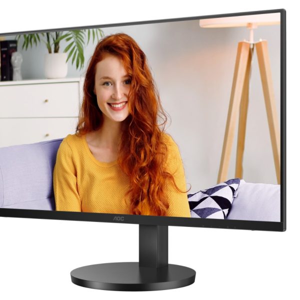AOC 27' IPS 4K 3840 x 2160 UHD, HDR10, Speakers, Flicker FREE, HDMI 2.0 x 2, DisplayPort 1.4 x 1  black. VESA 100, Height Adjust,  Office Monitor
