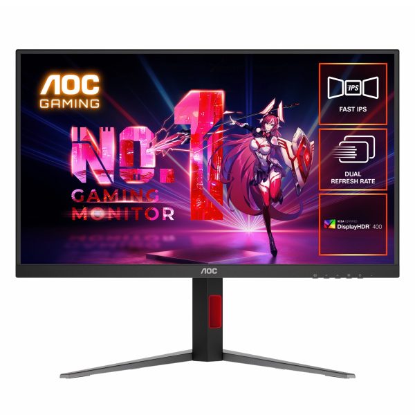 AOC 27' Fast IPS U27G4: 3840×2160@160Hz, 1920 × 1080 @ 320Hz, 0.5ms MPRT, HDR, sRGB 127%, DCI-P3 99%, HDMI 2.1, DP 1.4, ergonomic stand, VESA 100mm