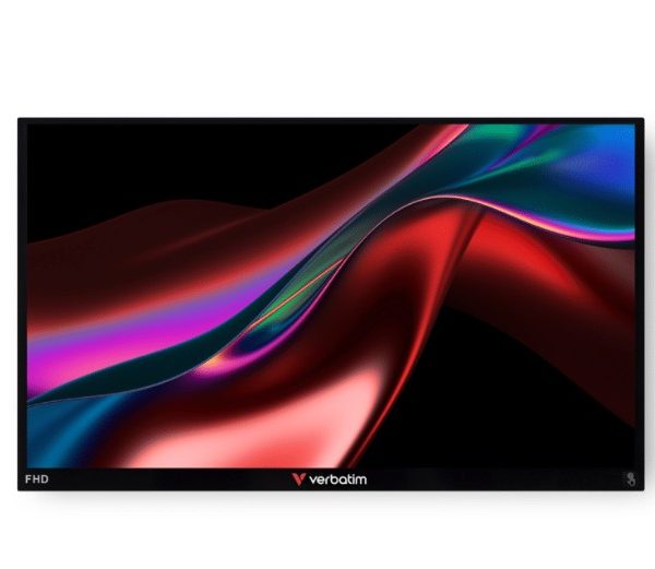 Verbatim 15.6' IPS USB-C Touch Full HD 1920 x 1080, 10 Point Touch, - Tilt, Speaker, Earphone, VESA 50mm x 50mm Business Ultra Portable IOS Monitor