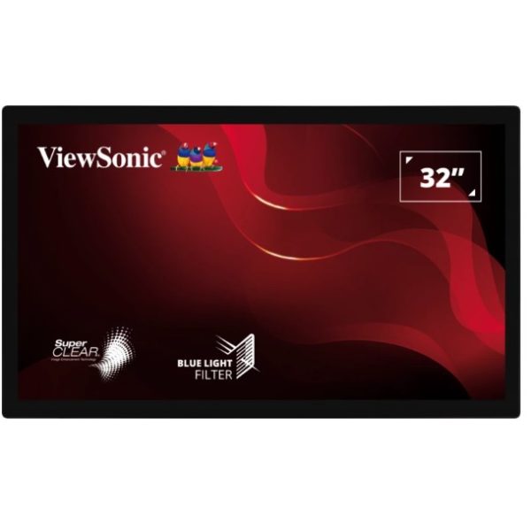 ViewSonic TD3207 32' 1080p Open Frame 10-Point PCAP Touch Monitor, 24/7 Operation and HDMI, DisplayPort and RS232, Kiosk, Factory, IP54 Front waterPF