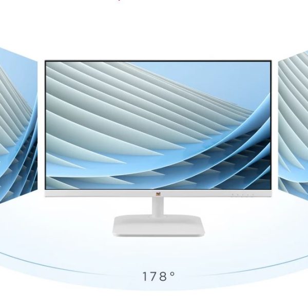 ViewSonic 24' White Office Ultra Thin FHD IPS, 100Hz, 1ms MPRT, 178°/178°, HDMI, VGA, Borderless 3‑Side Design, Low Blue Light, Flicker‑Free, 3YARW