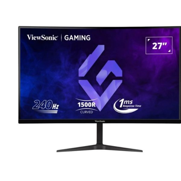 ViewSonic 27' FHD VA 1500R Curve, 240Hz, 1ms MPRT, FreeSync Premium, 250 Nits, 4000:1, HDMI×2, DP, 2×2W Speakers. 3YARW