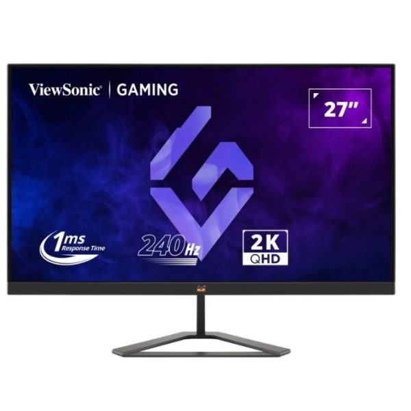 ViewSonic 27' 2K 240hz 1ms Lightning Fas, IPS, Dual Speakers, SuperClear IPS. 2x HDMI 2.0, 1x DP 1.4. VESA 100x 100t, Tilt Gaming Monitor,3YARW