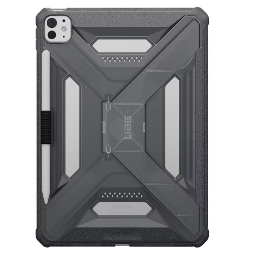 UAG Scout Plus Apple iPad Pro (11') (5th Gen) Case - Ash (124491113131), Slim, Soft-Touch, Built-in kickstand, Pencil Holder, 1 Year Warranty