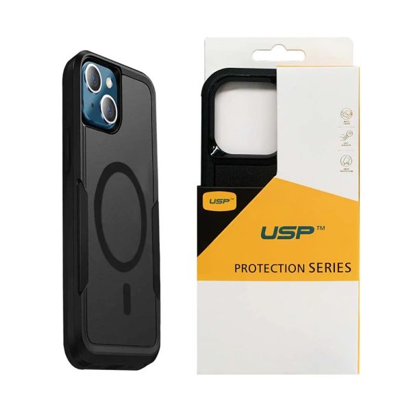 USP Rugged Apple iPhone 16 Pro Max (6.9') Armor Light Case with MagSafe Black - Built-in magnets, Drop Protection, Raised Edges, 5 Years Warranty
