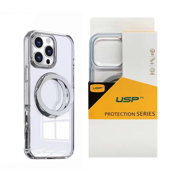 USP Apple iPhone 17 (6.3') Clear Case with MagSafe - 360° Rotatable Ring-Stand,Scratch Resistant,Shockproof,5 Years Warranty