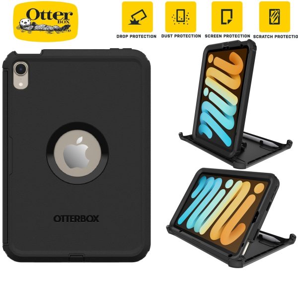 OtterBox Defender Apple iPad Mini (8.3') (A17 Pro) (7th Gen) / iPad Mini (8.3') (6th Gen) Case Black -No Retail Packaging-(77-87478),7 Years Warranty