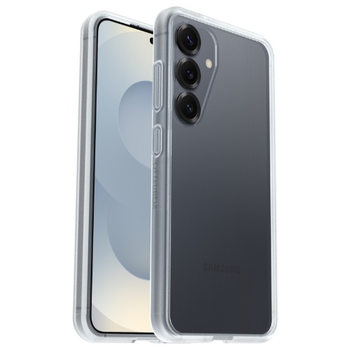 OtterBox React Samsung Galaxy S25+ 5G (6.7') Case Clear - (77-97439), DROP+ Military Standard, Raised Edges, Hard Case, Soft Grip, 7 Years Warranty