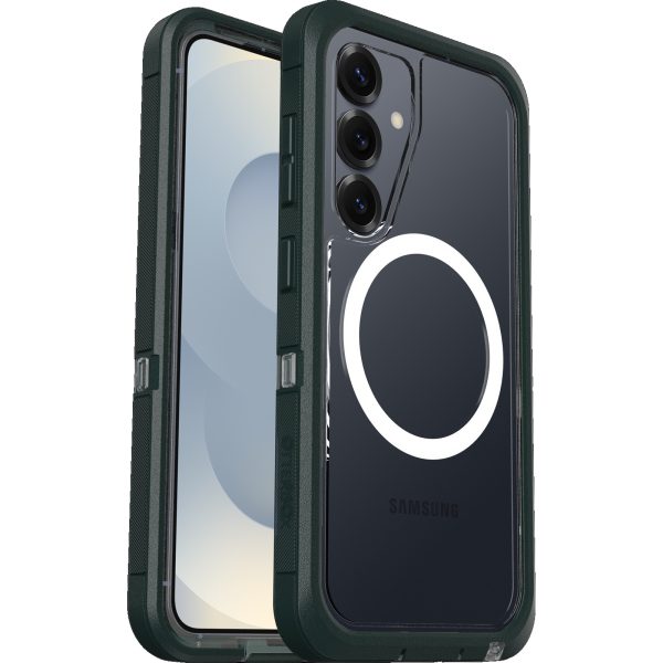 OtterBox Defender XT Clear Magnets Samsung Galaxy S25 5G (6.2') Case Sagebrush (Green) - (77-97870), DROP+ 7X Military Standard, 7 Years Warranty