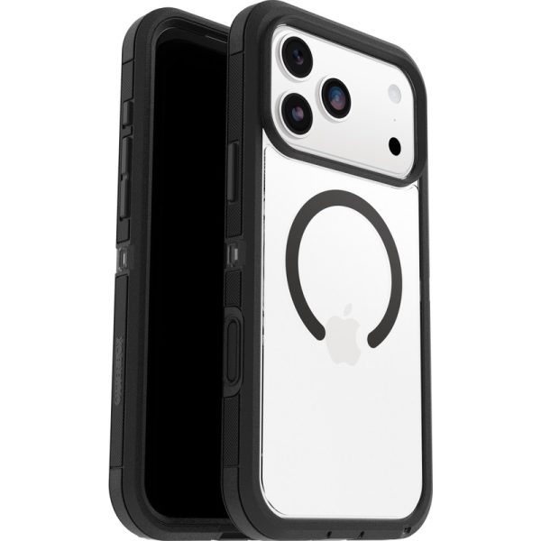 OtterBox Defender Pro XT MagSafe Apple iPhone 17 Pro (6.3') Case Dark Side (Clear/Black) - (77-98516), DROP+ 7X Military Standard, 7 Years Warranty