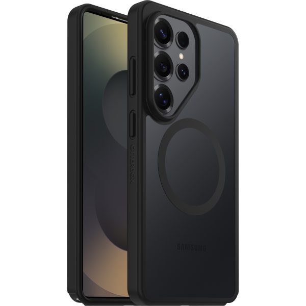 OtterBox React Magnets Samsung Galaxy S26 Ultra 5G (6.9') Case Black Crystal (Clear/Black) - (77-99937),DROP+ Military Standard, 7 Years Warranty