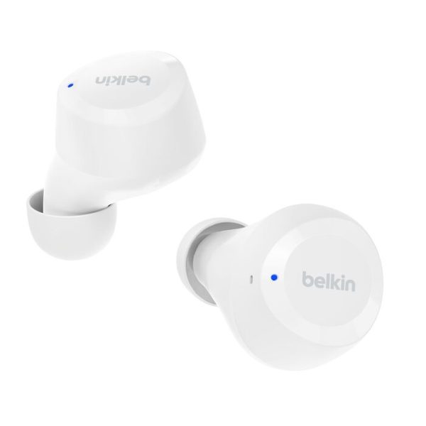 Belkin SoundForm Bolt 2 Wireless Earbuds - White (AUC009fqWHV2), 28hrs Battery, Lightweight, BT 5.3 Multipoint, IPX4-Rated, 2 Years Warranty