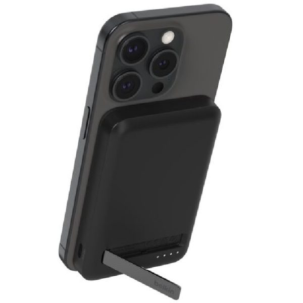 Belkin BoostCharge Pro 5k mAh Magnetic Power Bank With Qi2 + USB-C Cable (1M) - Black (BPD006btBK),15W,1xUSB-C, Overcharge Protection,2 Years Warranty