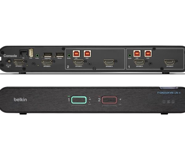 Belkin Universal 2nd Gen Secure KVM Switch, 2-Port Dual Head w/CAC - Belkin (F1DN202KVM-UN-4)
