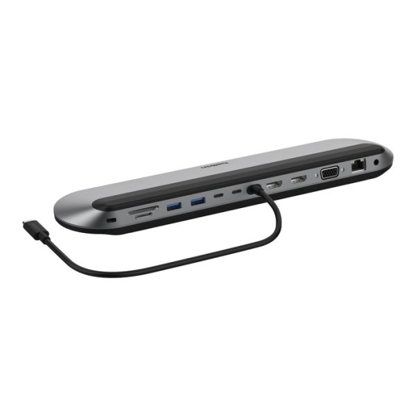 Belkin Connect Universal USB-C 11-in-1 Pro Docking Station - Grey (INC014btSGY), 100W PD, 10Gbps, Tripal Display, Silicon Motion, 2 Years Warranty
