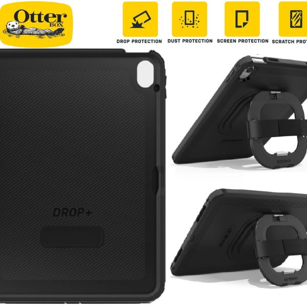 OtterBox Rugged Defender Apple iPad (11') (A16) (11th Gen) / iPad (10.9') (10th Gen) Kickstand Case - Black - No Retail Packaging- (77-90431)