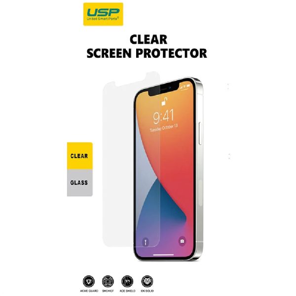 USP Apple iPhone 14 Pro Max (6.7') Tempered Glass Screen Protector Clear - Scratch-Resistant,Drop Protection, Raised Edges,  5 Years Warranty