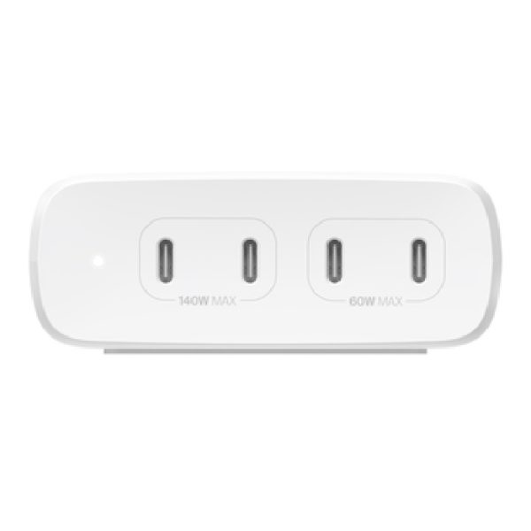 Belkin BoostCharge Pro 200W USB-C (PD 3.0) 4-Port GaN Wall Charger - White (WCH015AUWH), 140W Max Single Port, CEW $2500, 2 Year Warranty