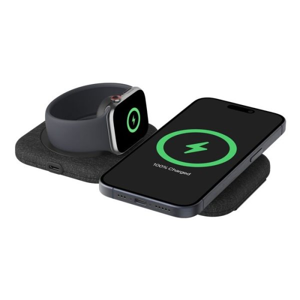 Belkin BoostCharge Pro 2-in-1 Magnetic Qi2 Charging Travel Pad + 30W Wall Charger + USB-C Cable (1.5M) - Black (WIZ026auBK), 15W, 2 Years Warranty