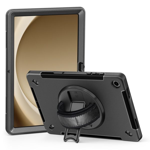 USP Samsung Galaxy Tab A9+ (11') Case Black - Built-in-Kickstand, Hand & Shoulder Strap, DropProof, ShockProof, 5 Years Warranty
