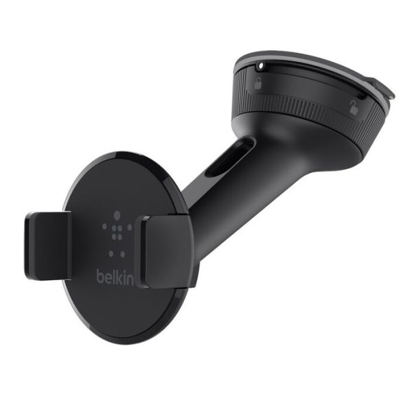 Belkin Universal Car Mount - Black (F8M978BT), 360 Degree Rotation, Fits up to (6') Screen Size, Securely Attaches to Dash & Window, 2 Years Warranty