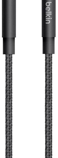 Belkin MIXIT Metallic AUX Cable (1.2M) - Black (AV10164bt04-BLK), Versatile, Sleek & Stylish, Durable, Easy to Carry, 2 Years Warranty
