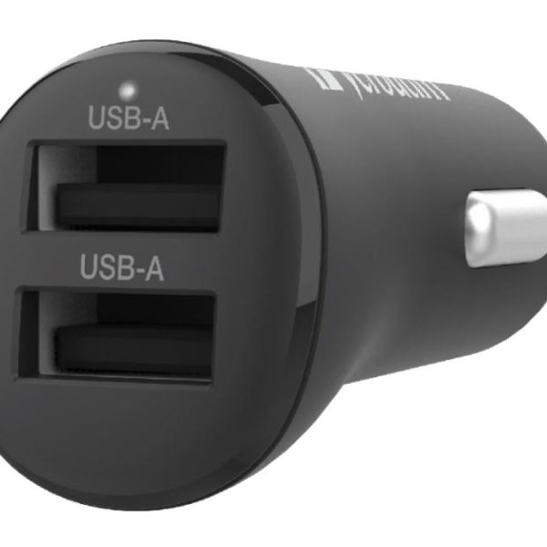 (LS)Verbatim Car Charger - Dual Port 3.4A - Black