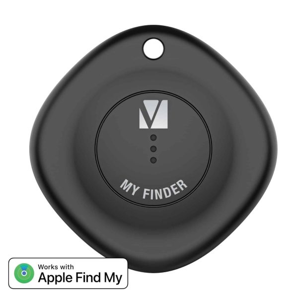 Verbatim Bluetooth Tracker My Finder Black,  IP66, IOS Iphone, Ipad, Macbook, Long Life, Pets, Kid, Luggage, Backpack Apple Find My Retail Pack 66840