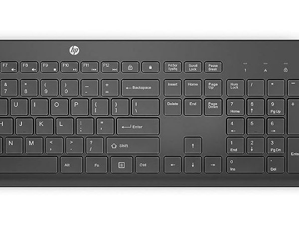 HP 230 USB Wireless Keyboard & Mouse Combo 2.4GHz 12 function keys Chiclet Comfortable Low Noise 1600DPI Mouse Light Weight Long Battery Life ~1Y4D0UT
