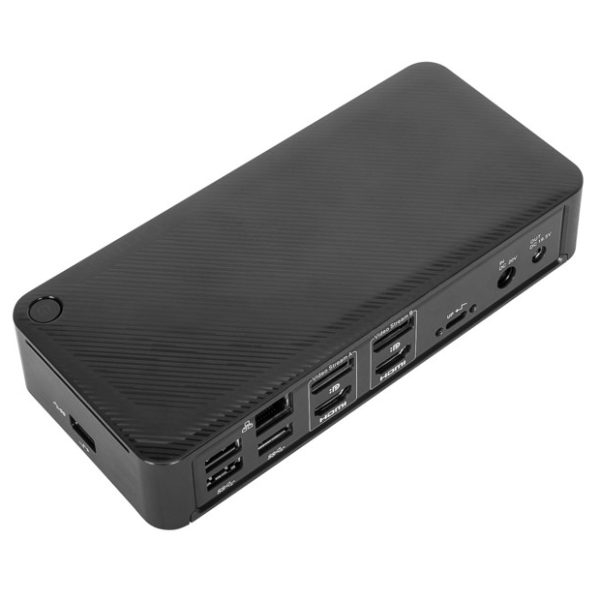 Targus Universal USB-C Dual Video 4K Docking Station with 100W Power Delivery 2x4K UHD@60Hz 2xHDMI2.0 2xDP USB-C 4xUSB-A GLAN Audio Combo