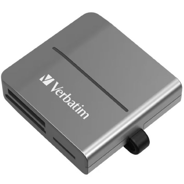 Verbatim USB 3.2 Gen 1 All- in-1 Card Reader  SD, SDHC, SDXC, microSD, microSDHC, microSDXC, CF-1, Memory Stick, MS-Pro Duo, xD, and M2.
