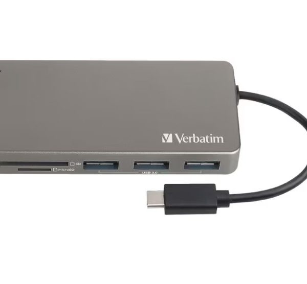 Verbatim USB-C 3.2 Gen 1 Type C Hub / SD, SDHC, SDXC, microSD, microSDHC, and microSDXC Card Reader