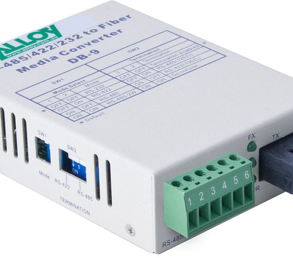 Alloy SCR460SC-2 RS-232/422/485 Serial Terminal to Multimode Fibre Converter. Max. range 2 Km