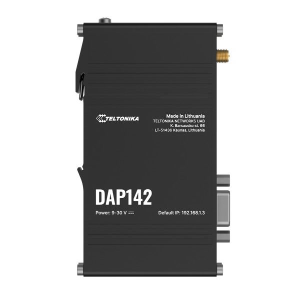 Teltonika DAP142 Industrial Access Point with RS232 & Dual RJ45, Seamless Mesh Wi-Fi 4, Passive PoE & DIN-rail Ready, PSU excluded
