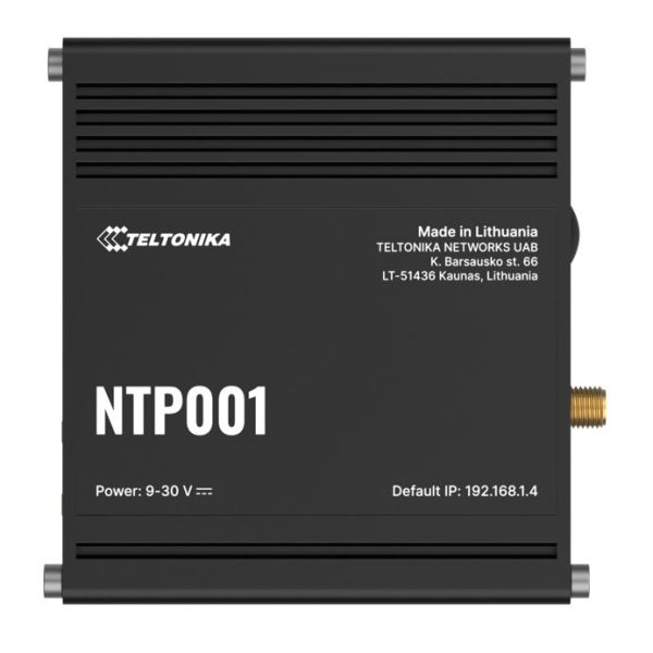 Teltonika NTP001, Accurate & low-cost NTP server, Network Time Synchronization, GNSS capabilities, UTC-traceable time, Plug-and-play functionality