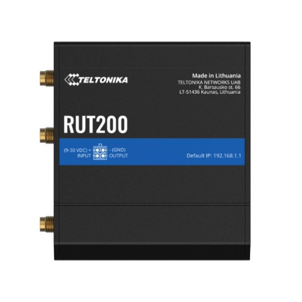 Teltonika RUT200 Industrial Cellular Router, WAN Failover, Compact and Reliable Industrial 4G LTE Router/Firewall, PSU included