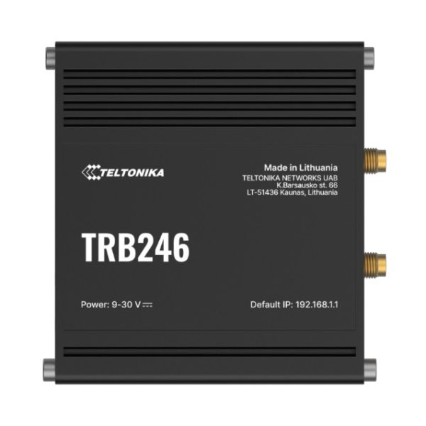 Teltonika TRB246 Industrial IoT Gateway, 4G/LTE(Cat 4), Dual SIM, Auto-Failover, Backup WAN, Supports DNP3, DLMS, Modbus, PSU excluded