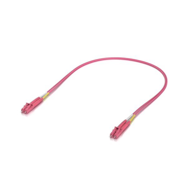 Ubiquiti Indoor OM4 Multi-mode Fiber, Duplex LC UPC Connectors, Fiber Patch Cable, 1M, 50-pack