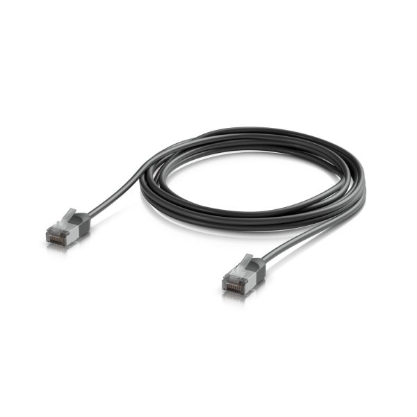 Ubiquiti UniFi Premium Patch Cable Outdoor, 3M,Black,Ultra-Thin, Rugged, Shielded Patch, Optimize, Perform Harshest Environments ,10 GbE Networking.
