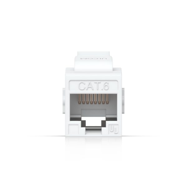 Ubiquiti Cat6 Keystone Coupler, 12-Pack, White, Pass-Through Cat6 Keystone Coupler For Connecting Pre-Terminated Ethernet Cables Seamlessly.